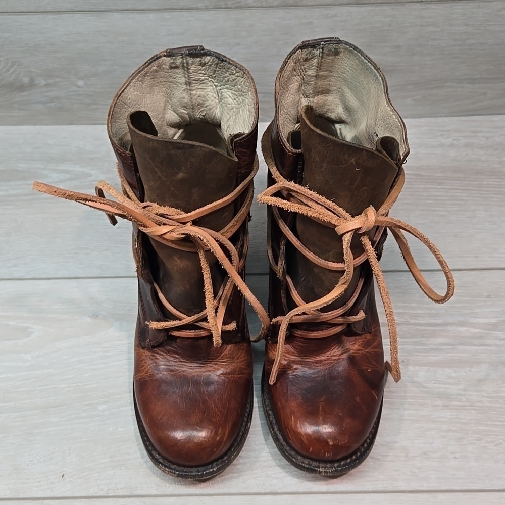 Freebird by Steven Womens Billy Ankle Moto Leather Heels Boots shoes sz 7 - Picture 4 of 13